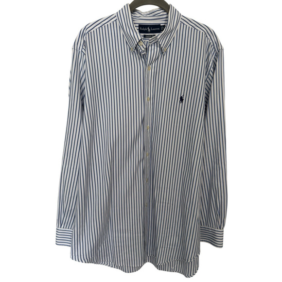 Ralph Lauren Other - Vintage Ralph Lauren Men's 16 32/33 Classic Fit Striped Poplin Shirt Blue Stripe